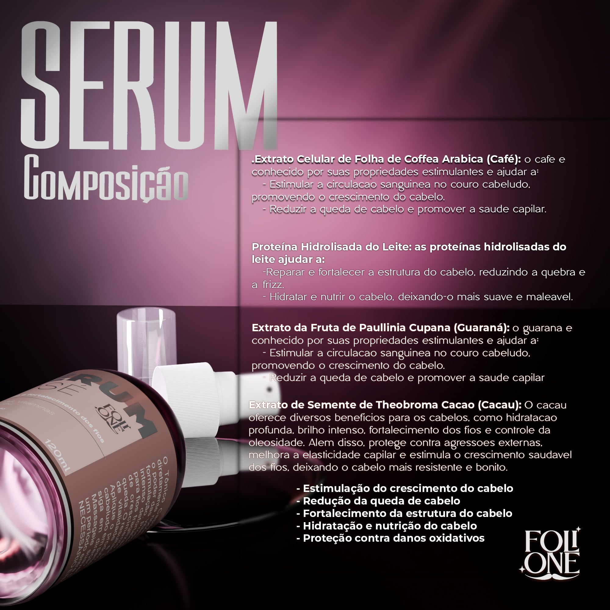 Kit Rosé Shampoo 300ml  com Sérum 120ml