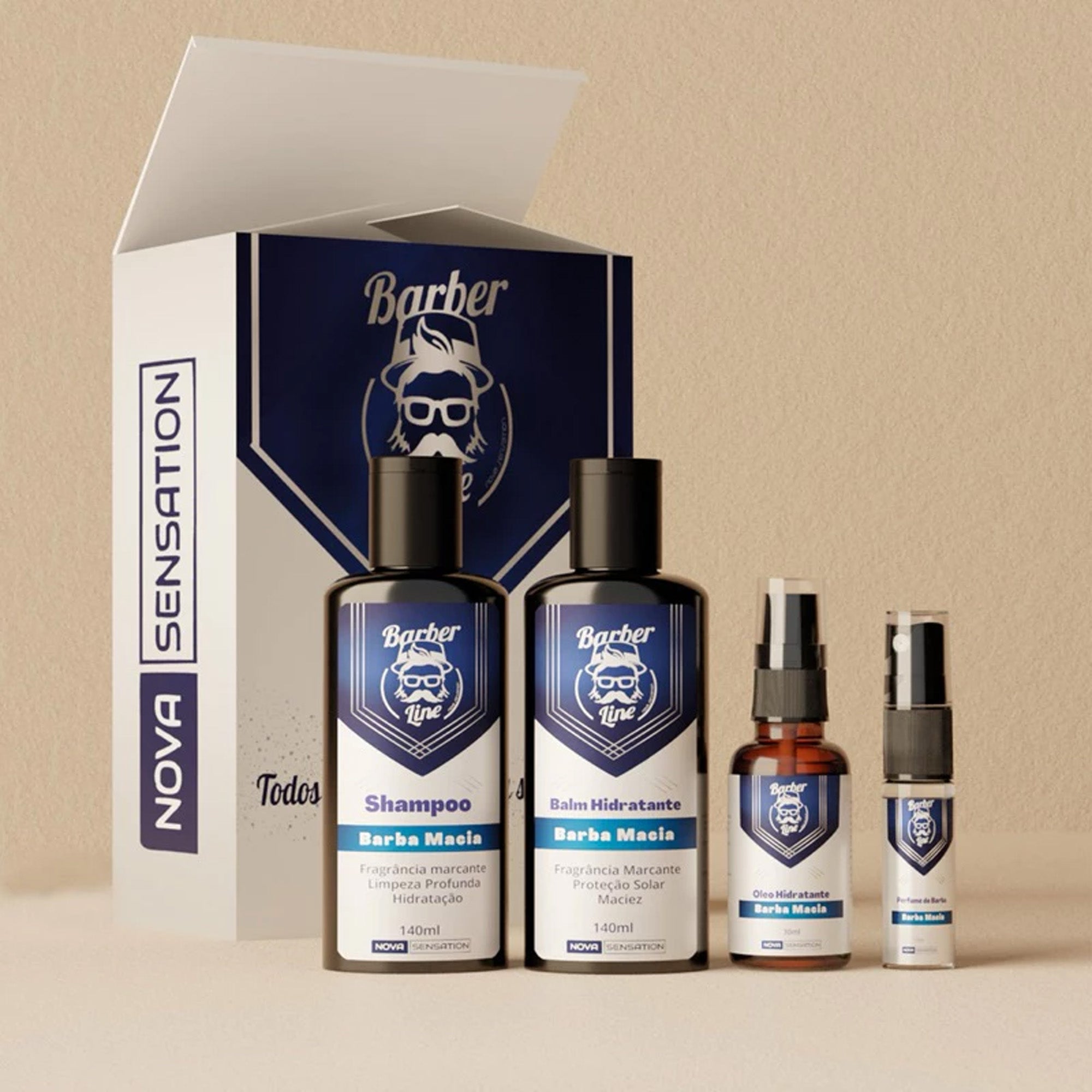 Kit Barba Macia Barber Line Masculino