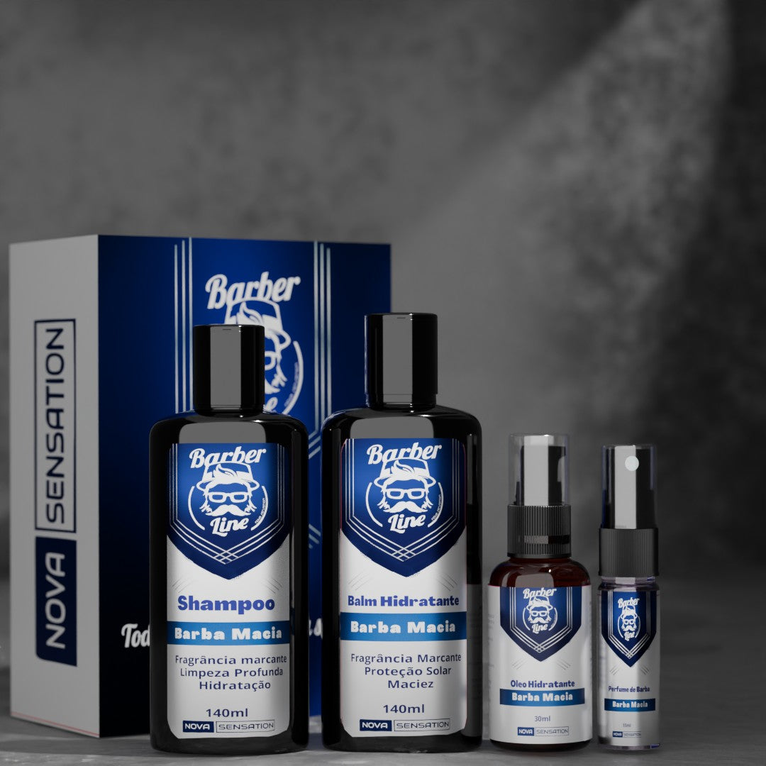 Kit Barba Macia Barber Line Masculino