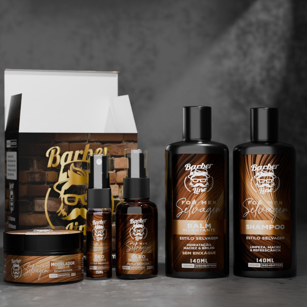 kit selvagem Barber Line Masculino