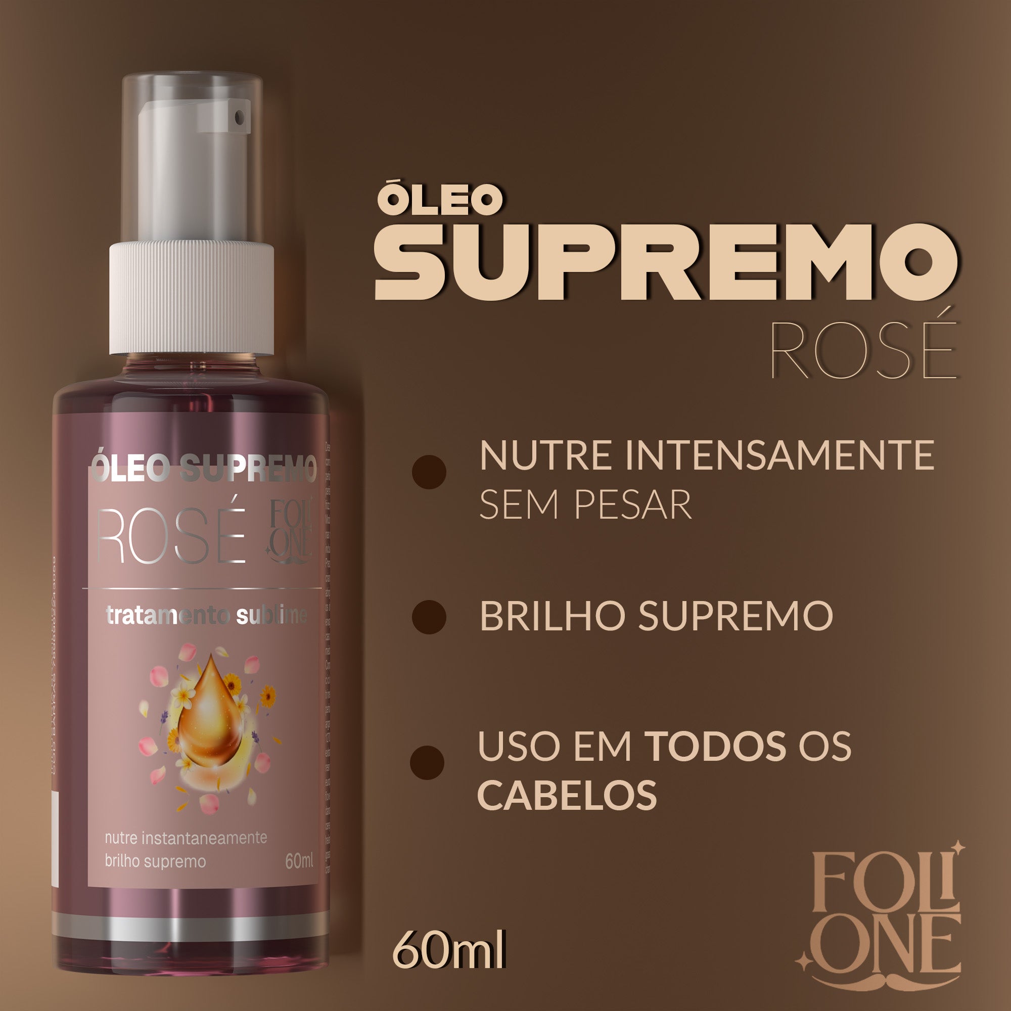 Kit Rosé, Shampoo, Máscara, Serum, Perfume e Óleo Supremo