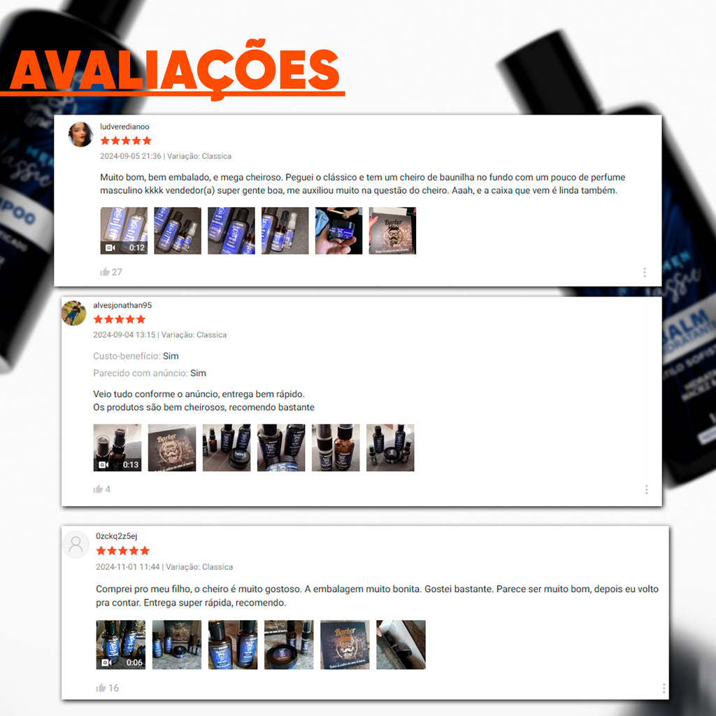 Kit Classic Barber Line Masculino