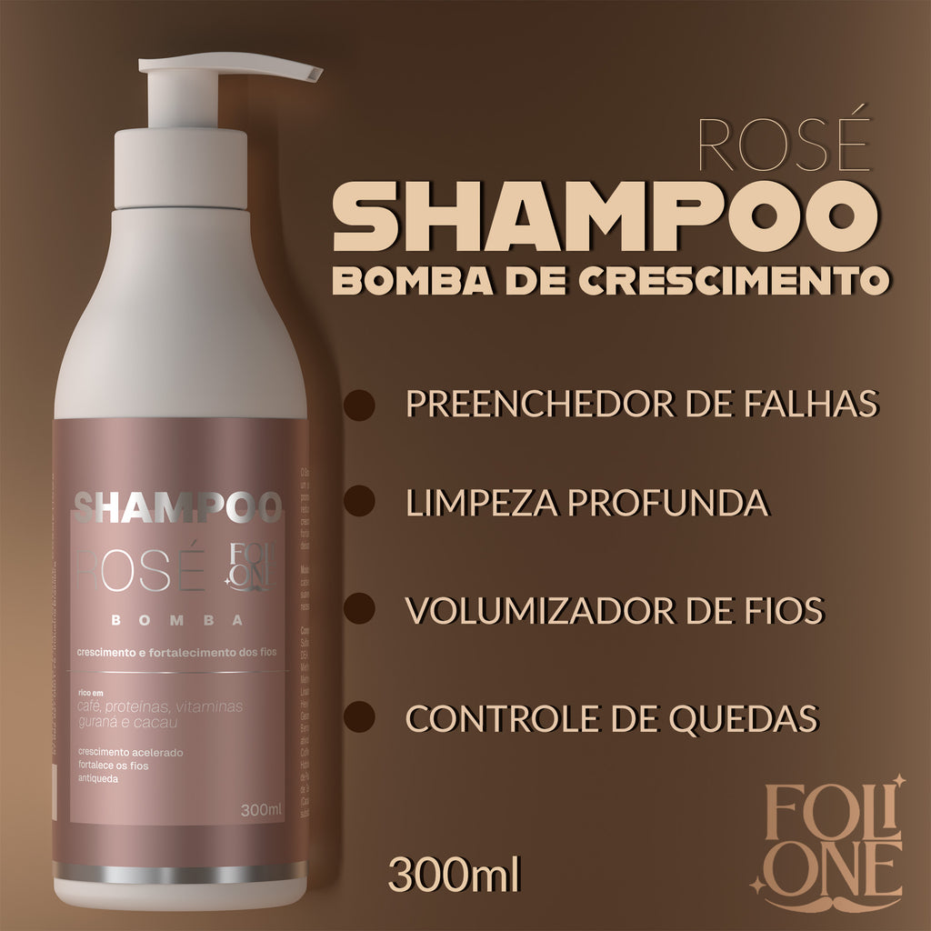 Kit Rosé Shampoo 300ml com Máscara 300ml